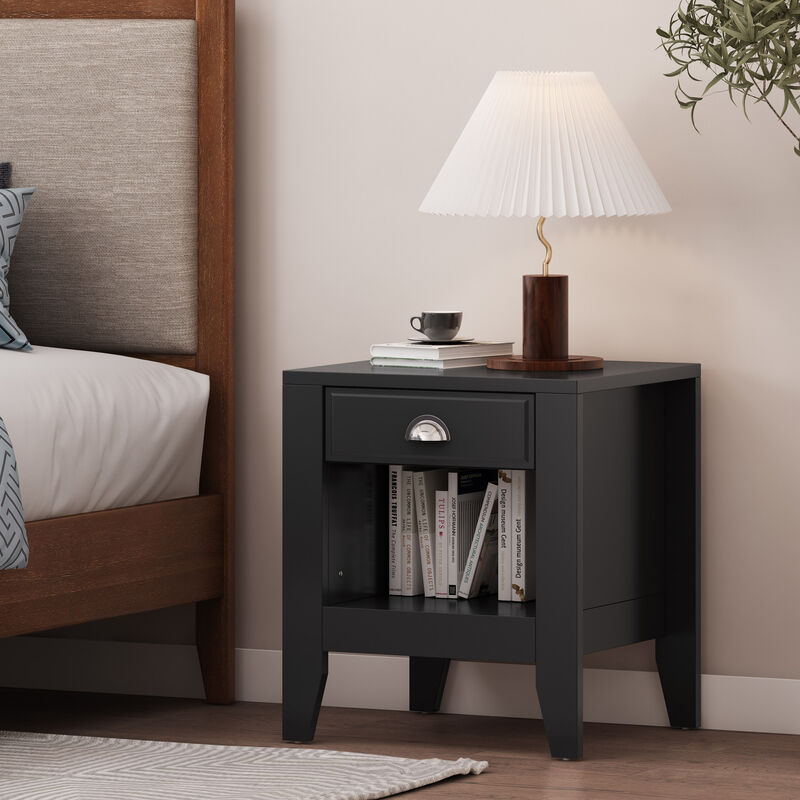 Merax Elegant Night Stand Side Table with 1 Drawer