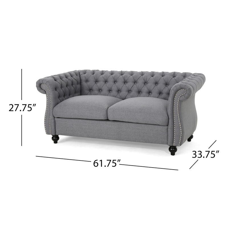 Merax Traditional Chesterfield Loveseat Sofa
