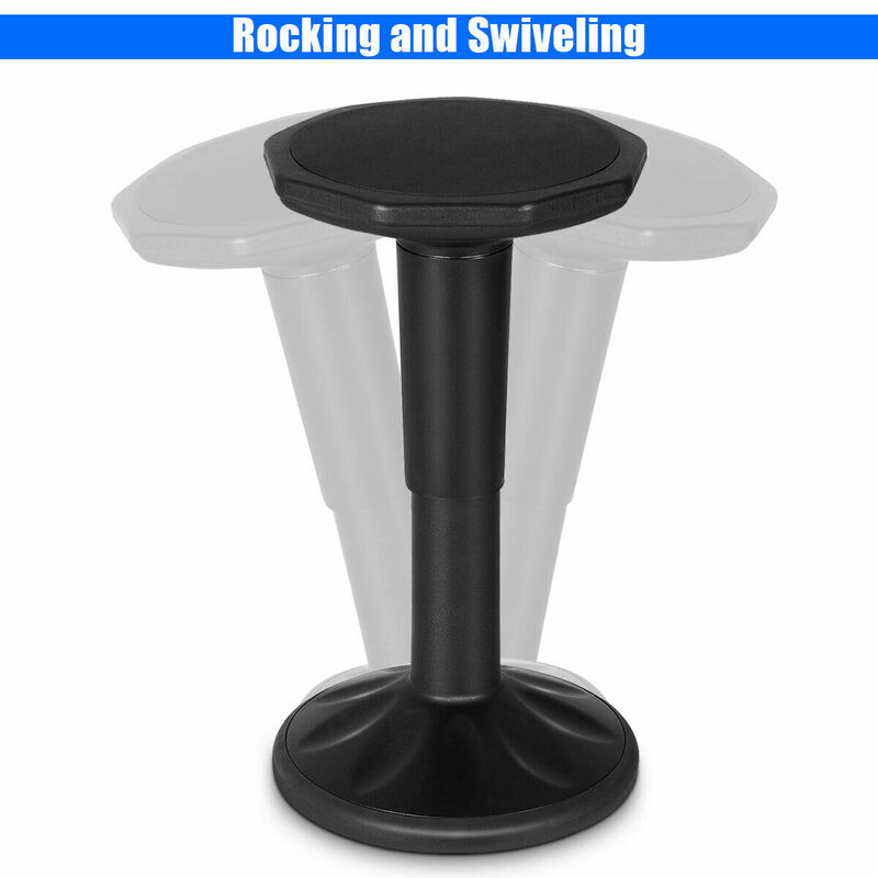 Costway Wobble Chair Height Adjustable Active Learning Stool Sitting Home Office Black