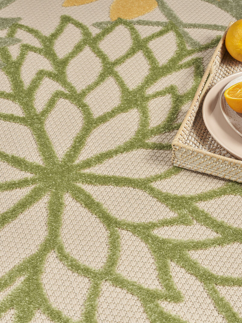 Aloha ALH05 Green/Multicolor 6' x 9' Rug