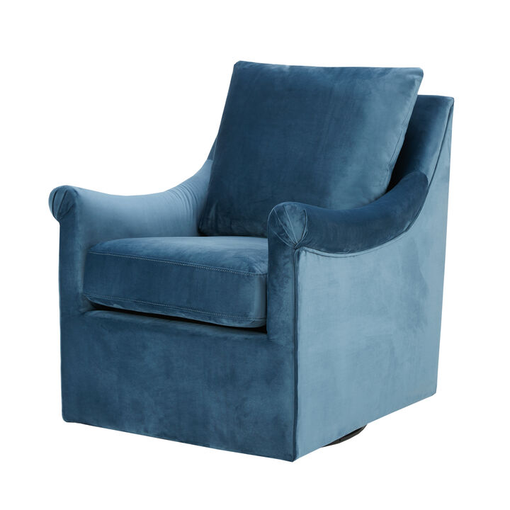 Gracie Mills Miriam Upholstered Swivel Accent Chair