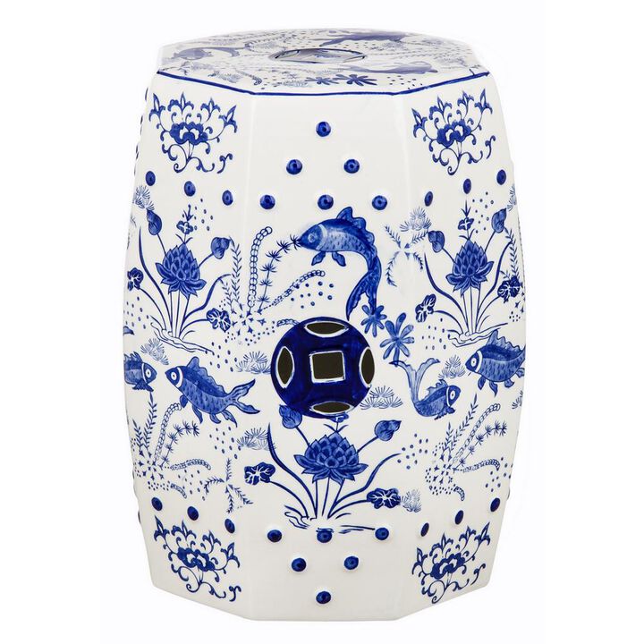 Belen Kox Blue London Flea Market Garden Stool, Belen Kox
