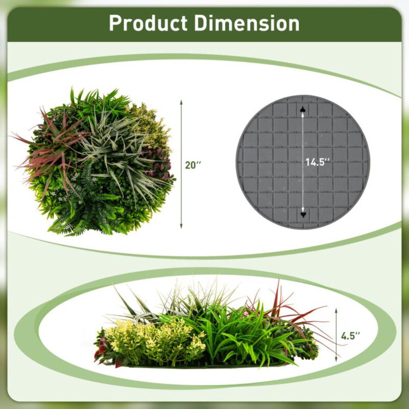 Hivvago 2 Pack Square Framed Artificial Foliage Wall Art