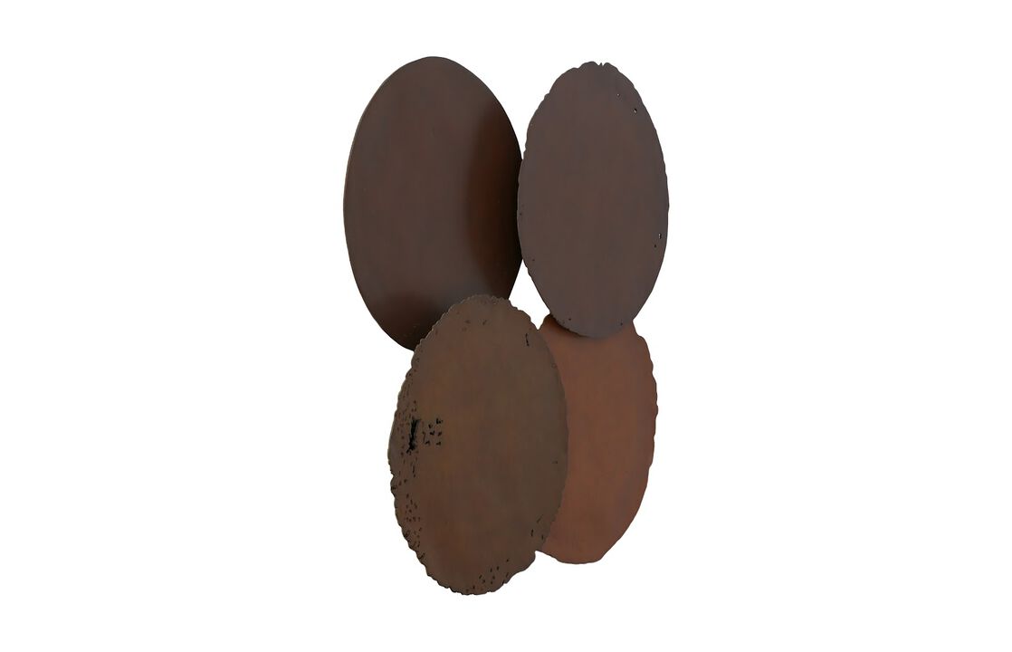 Cast Oil Drum Wall Discs Set of 4