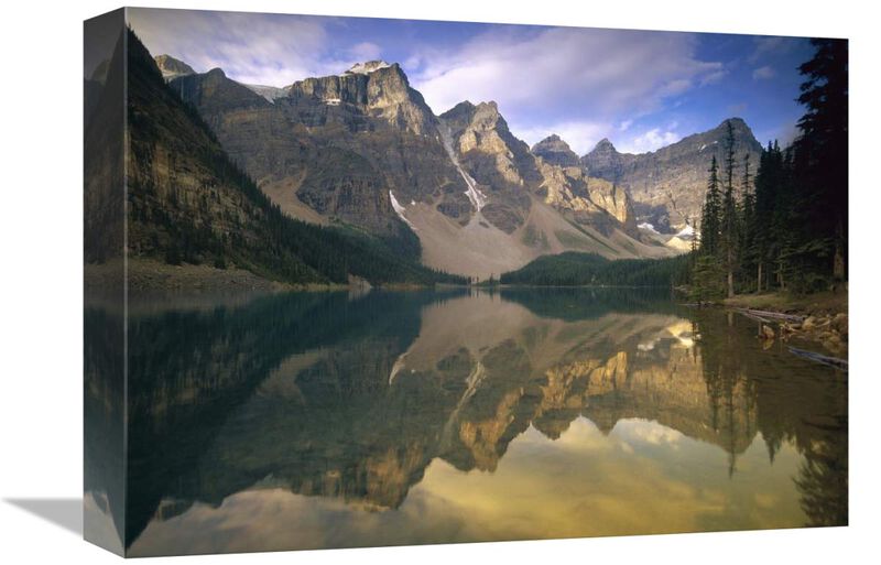Wenkchemna peaks and moraine lake, Banff National Park, Alberta, Canada-Canvas Art-16x12