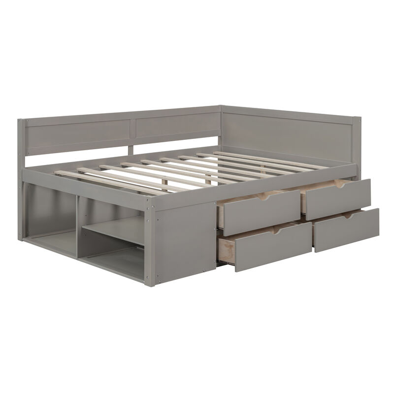 Merax Daybed with Drawers and Shelves