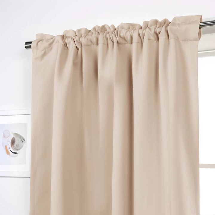 Solid Thermal Blackout Drapes – Set of 2 Energy-Saving Noise-Reducing Curtains