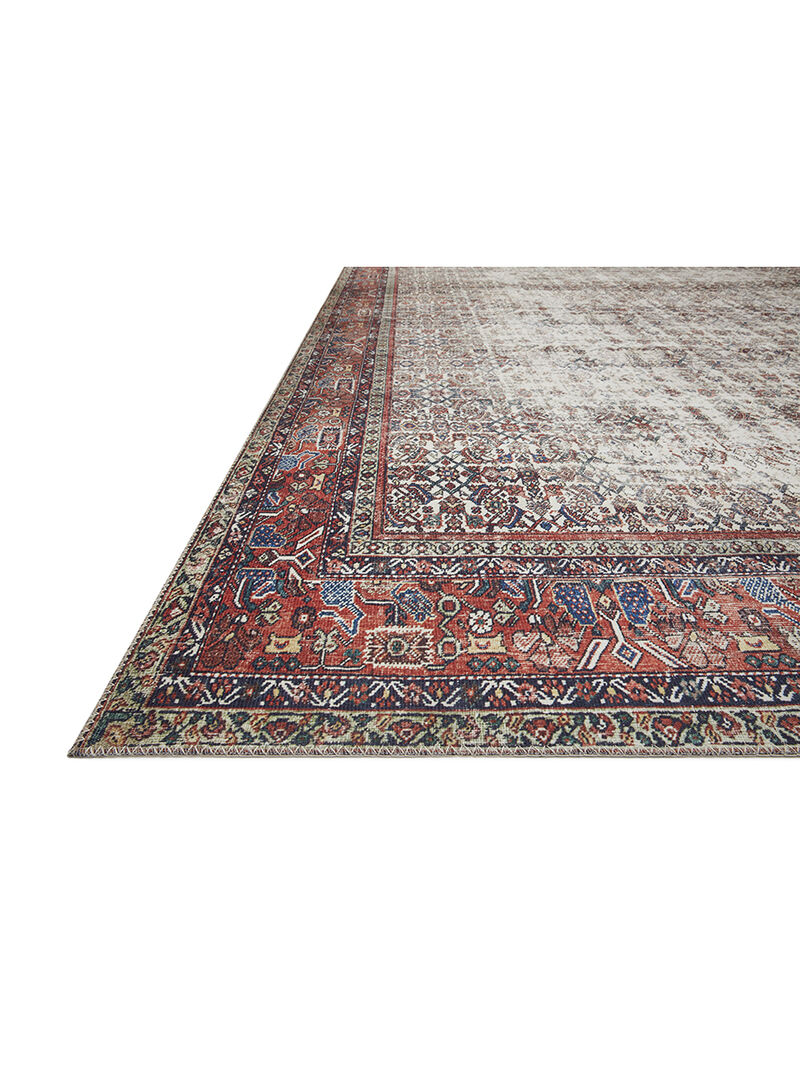 Layla LAY12 Ivory/Brick 3'6" x 5'6" Rug by Loloi II