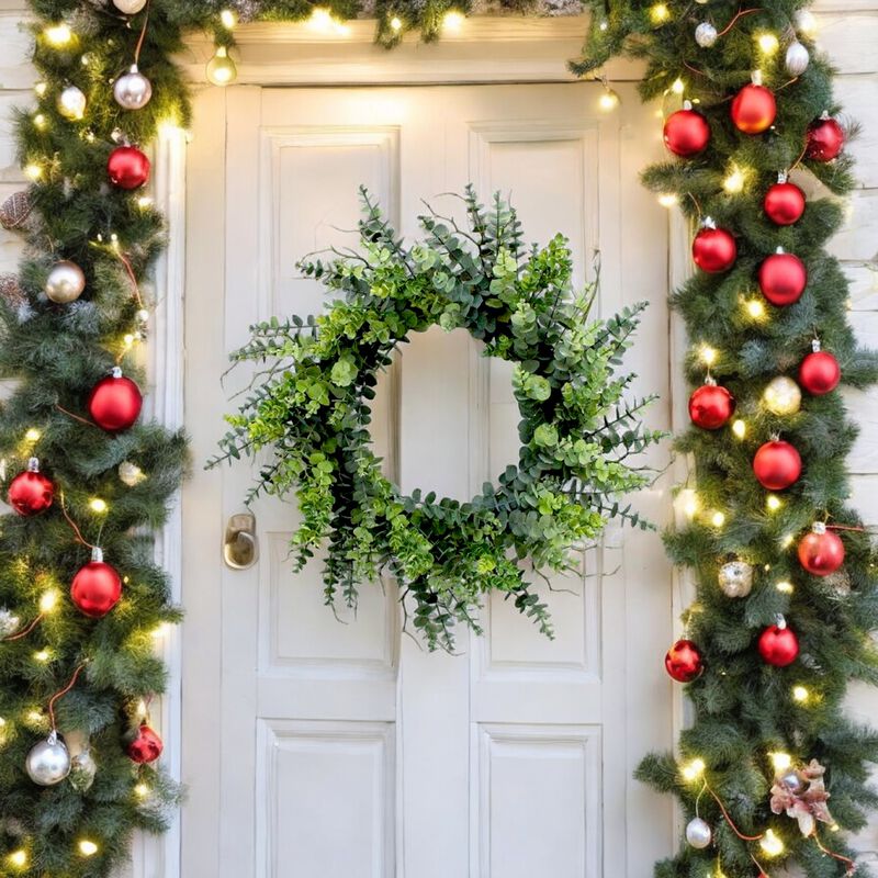 Eucalyptus Wreath – Elegant Greenery Wall Décor for Home, Door, or Seasonal Decoration