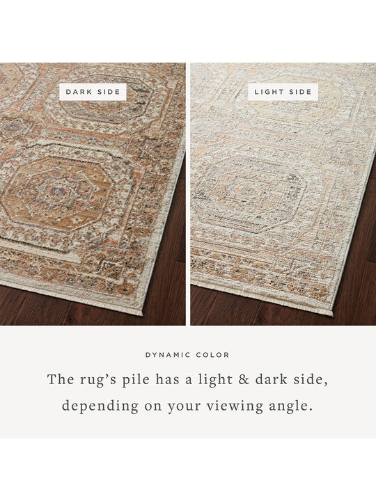 Sonnet SNN06 Apricot/Multi 18" x 18" Sample Rug