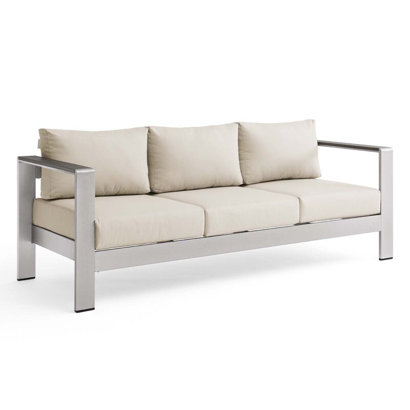 Modway - Shore Outdoor Patio Aluminum Sofa