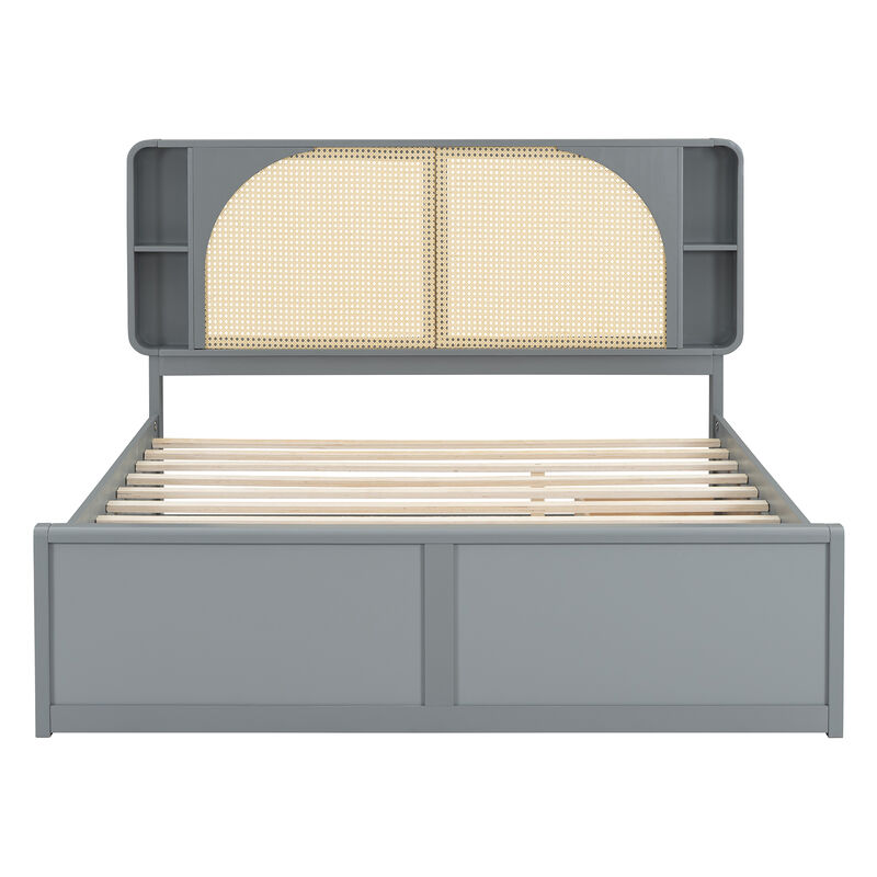Merax Platform Bed with 2 Drawers and Trundle