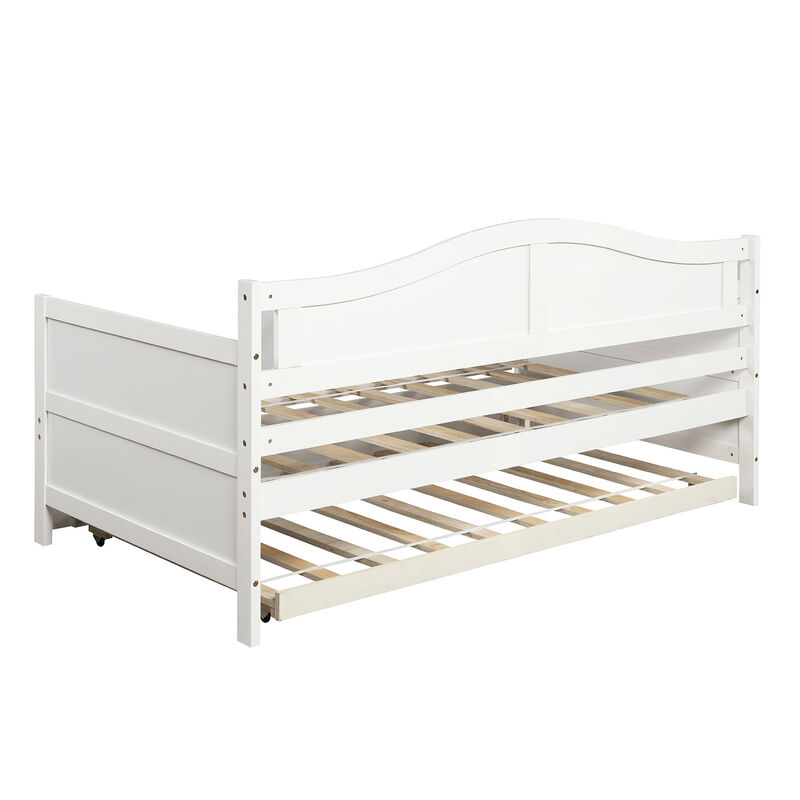 Merax Wooden Daybed with Trundle Bed