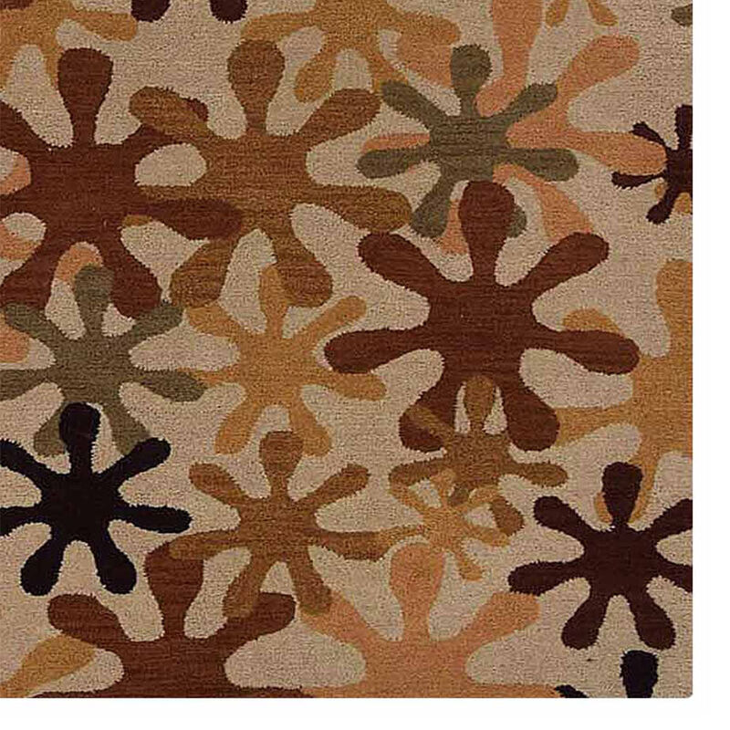 RUGSOTIC CARPETS HAND TUFTED WOOL ECO-FRIENDLY AREA RUGS  - 4'x6', Rectangle Shape, Cream, Contemporary Modern Design, High Pile Thick Handmade Area Rugs for Living Room, Bed Room (K00699)