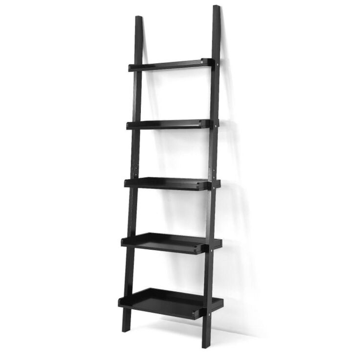 Hivvago  5-Tier Ladder Shelf with Open Shelves for Living Room Home Office