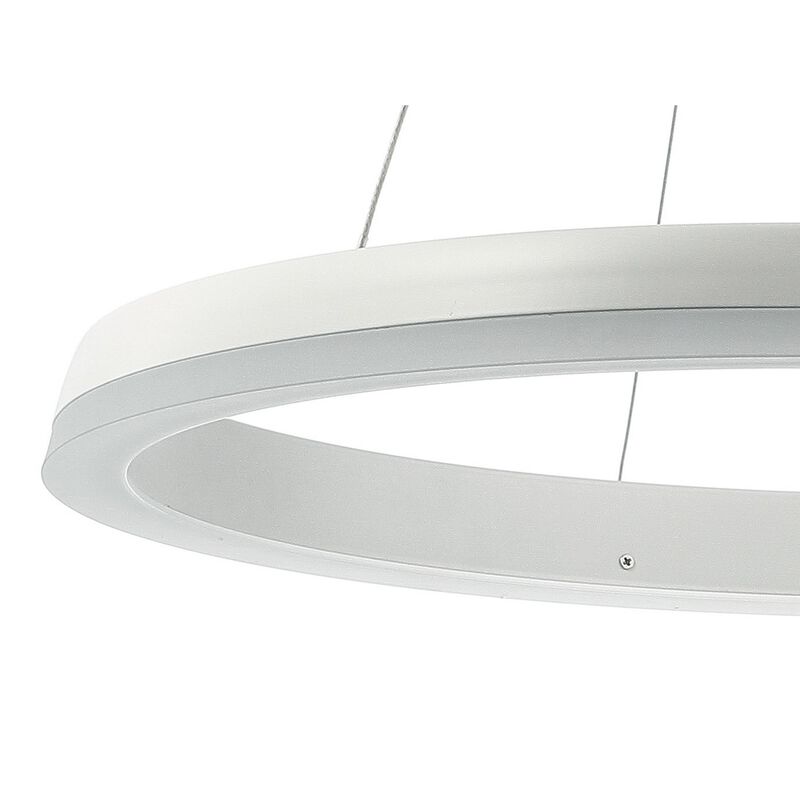 Baxter 23.5" 1-Light Modern Contemporary Aluminum Integrated LED Hoop Pendant