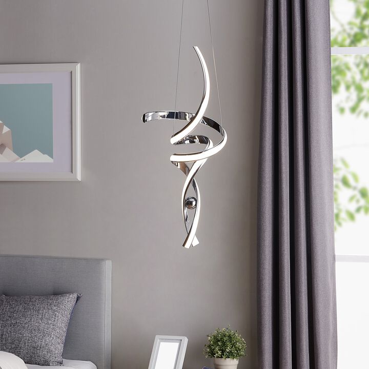 Hamburg Chandelier Chrome Metal Integrated LED Dimmable