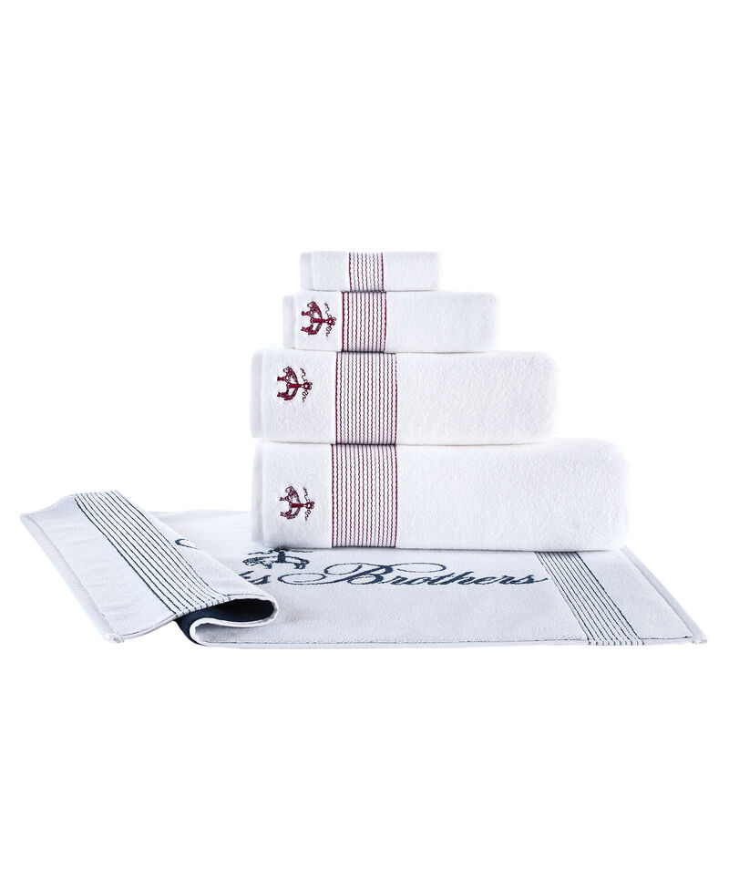 Brooks Brothers Rope Stripe Border 2 pcs Bath Sheets