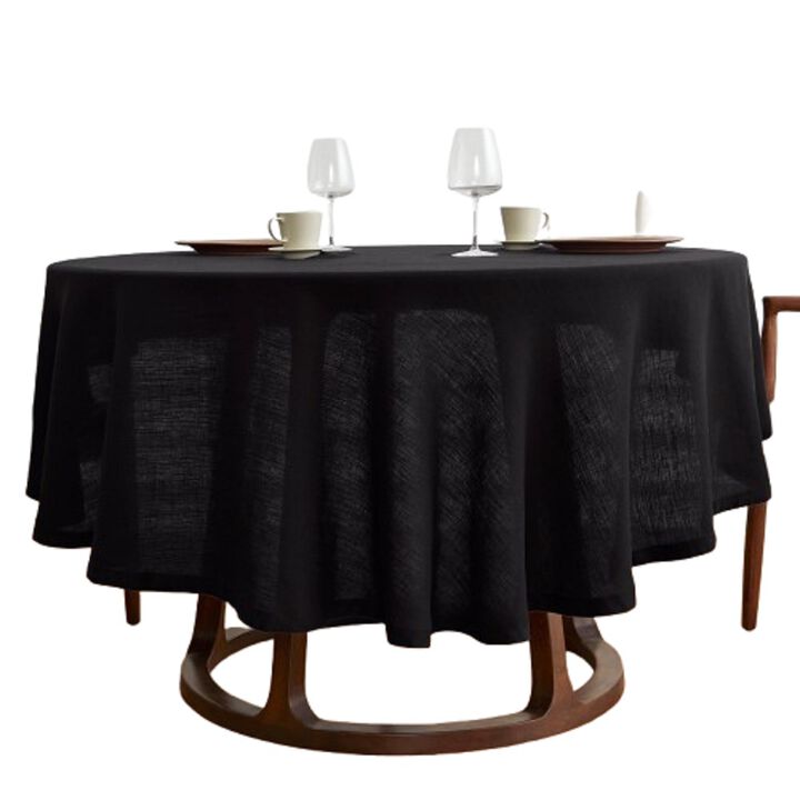Solino Home 100% Pure Linen Round Tablecloth | Sonoma