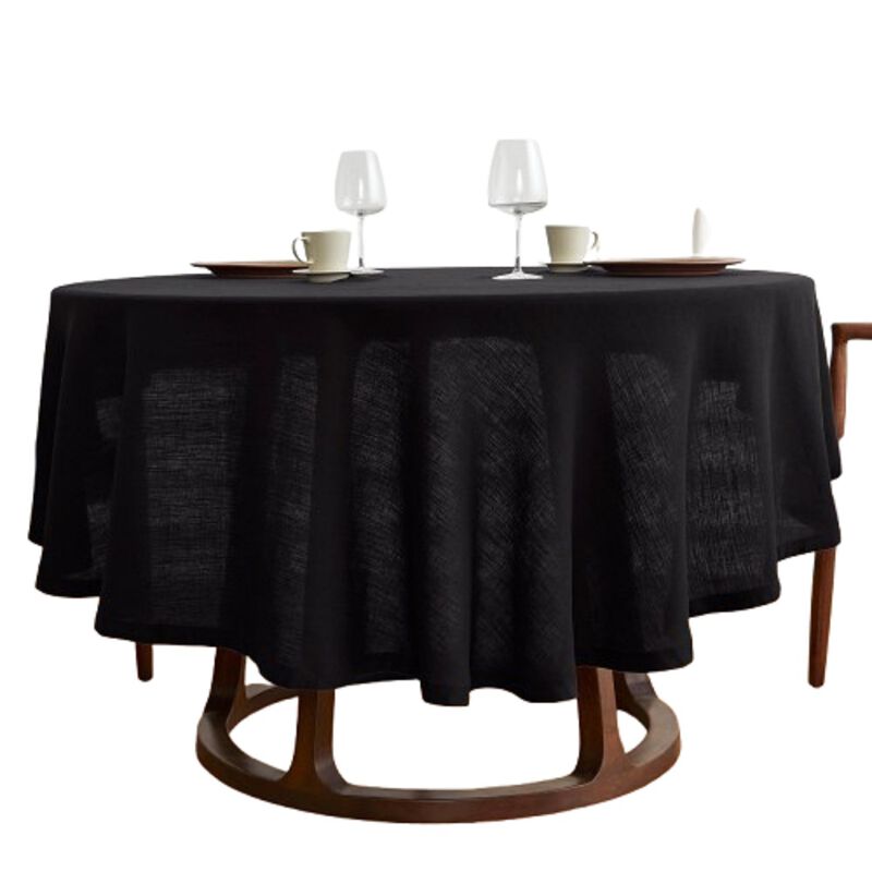 Solino Home 100% Pure Linen Round Tablecloth | Sonoma