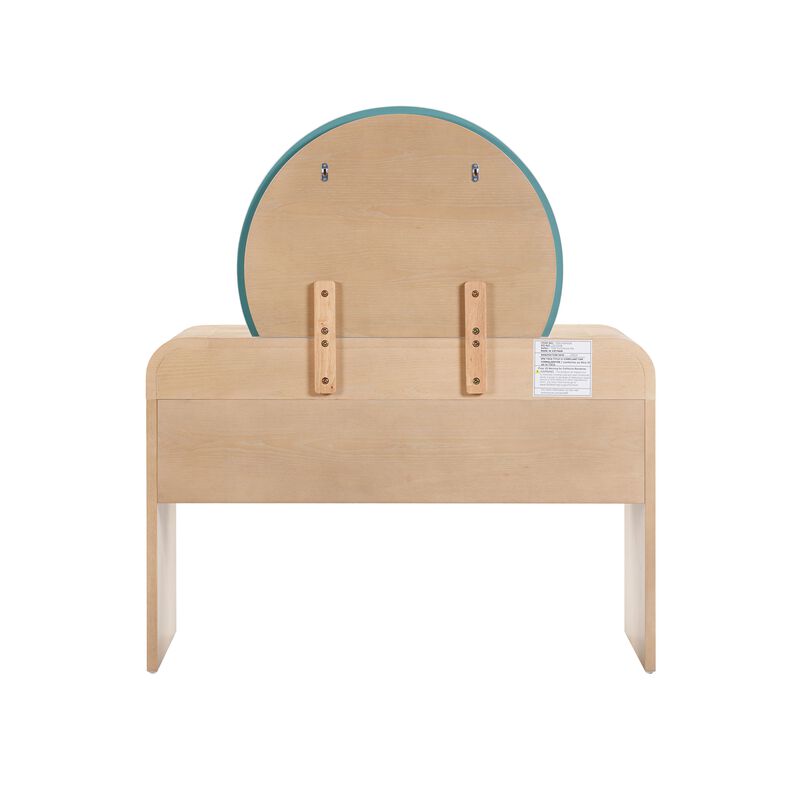 Moonrise 2-Drawer Vanity Desk with Mirror