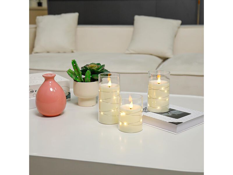 Aignis Flickering Flameless Candles Battery Operated