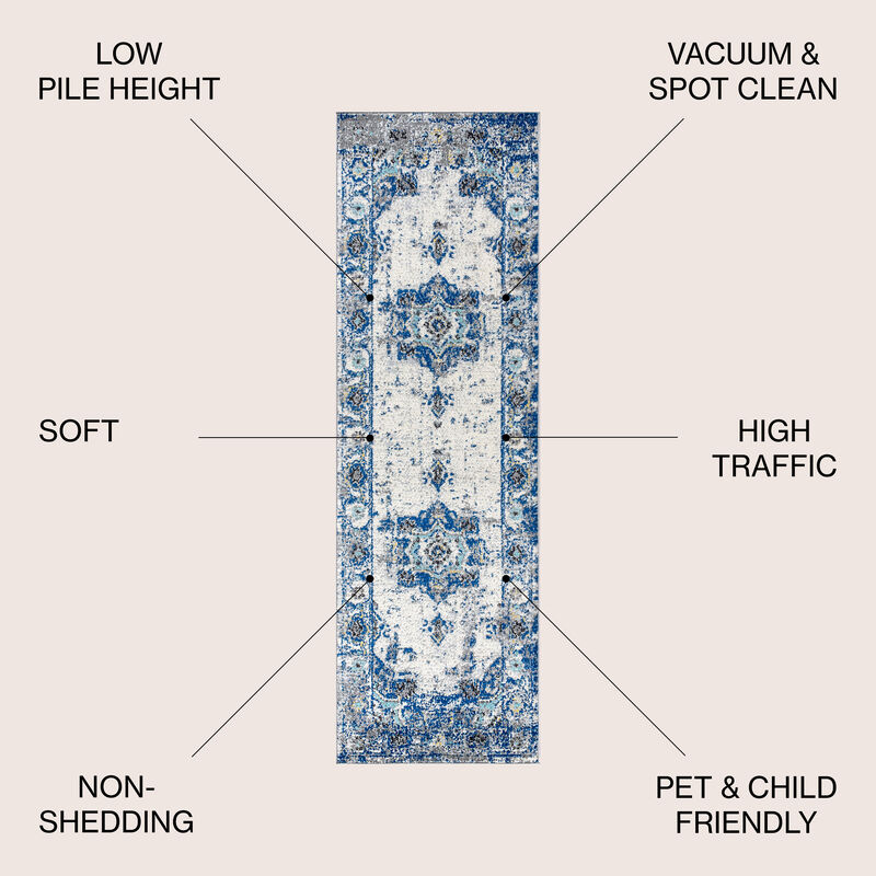 Ashley Modern Persian Boho Vintage Medallion Area Rug
