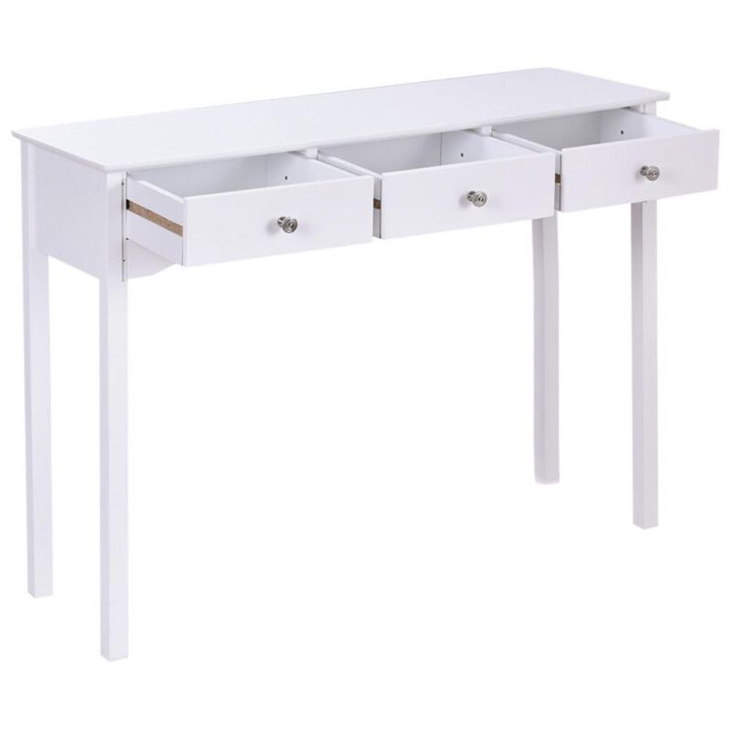 Hivvago 3-Drawers Hall Console Table for Entryway