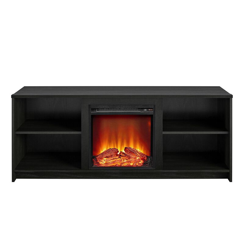 Ameriwood Home Courtland Electric Fireplace Space Heater TV Stand for TVs up to 65"