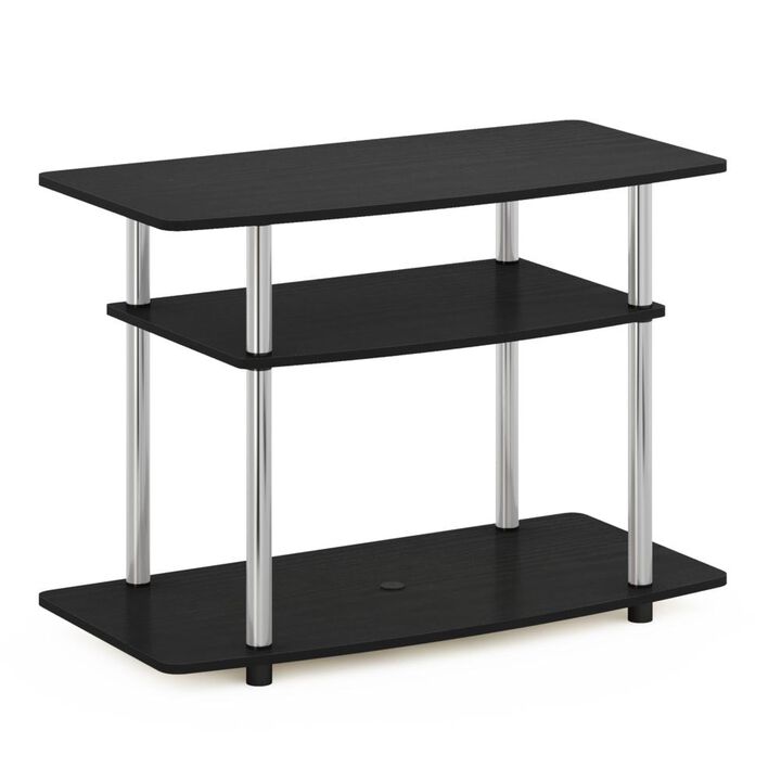 Furinno Furinno Turn-N-Tube No Tools 3-Tier TV Stands, Americano/Chrome