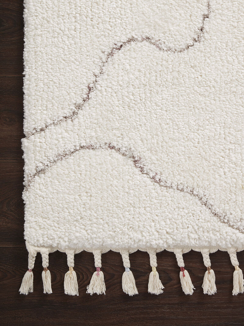 Ronnie RON04 Ivory/Natural 18" x 18" Sample Rug