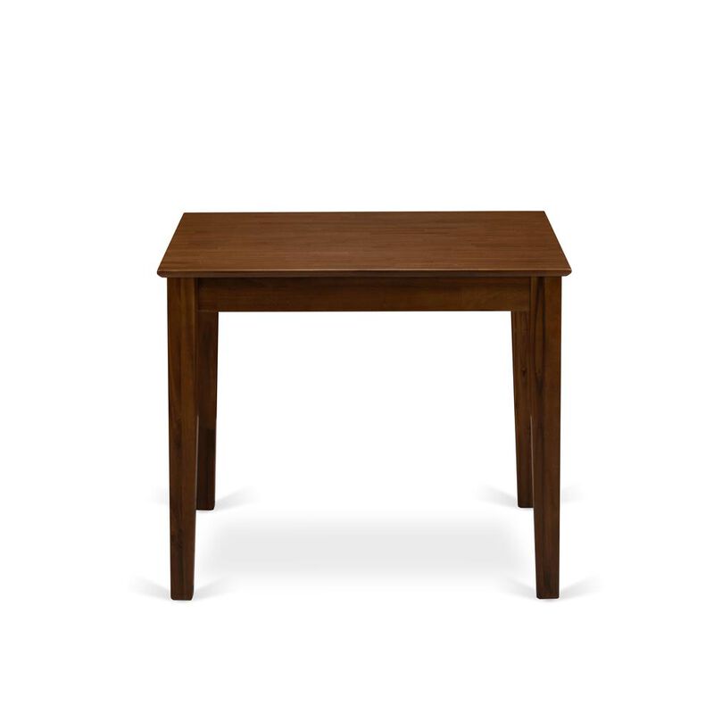 East West Furniture OXT-AWA-T  Beautiful Dinette Table with Natural Color Table Top Surface and Asian Wood Kitchen Table Wooden Legs - Natural Finish