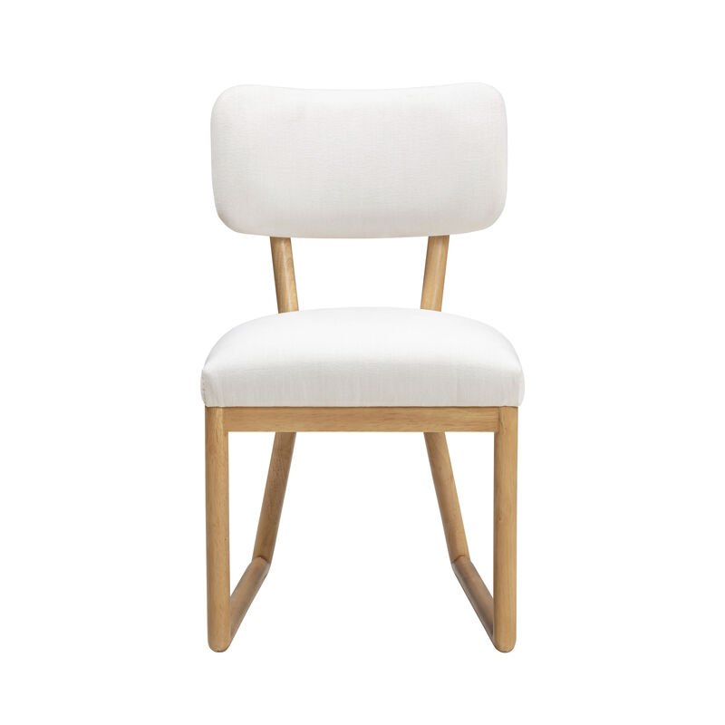 Bobbie Cream Recycled Fabric Dining Chair