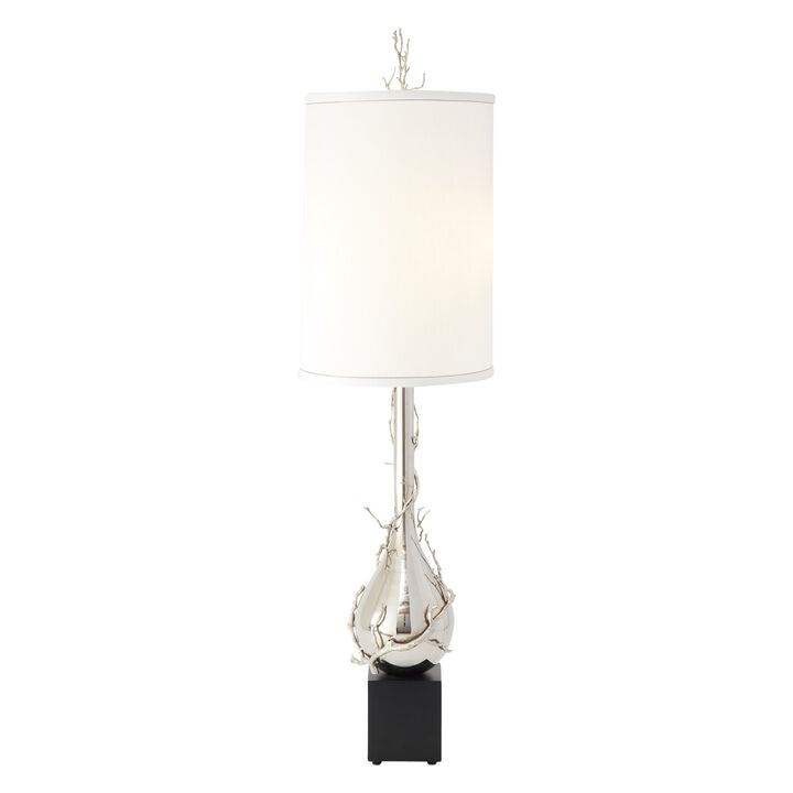Twig Bulb Floor Lamp-Silver