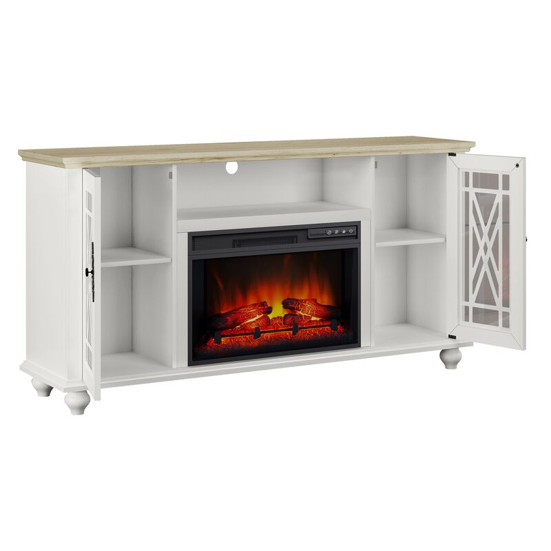 FESTIVO Elegant 61" TV Stand with Fireplace