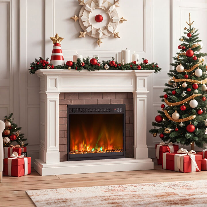 Electric Fireplace Insert with Remote Control for Easy Home Heating and Ambience