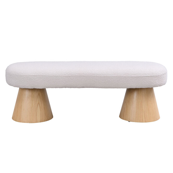 Merax Upholstered Bedroom Bench Fabric Ottoman