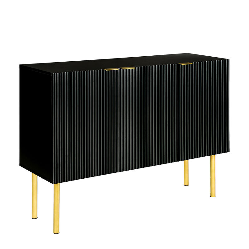 Modern Simple & Luxury Style Sideboard Particle Board & MDF Board Cabinet With Metal Leg