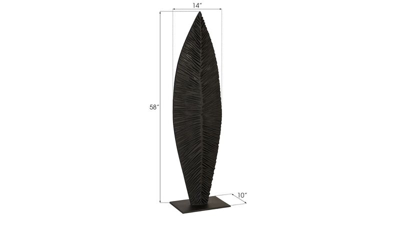 Medium Carved Leaf on Stand