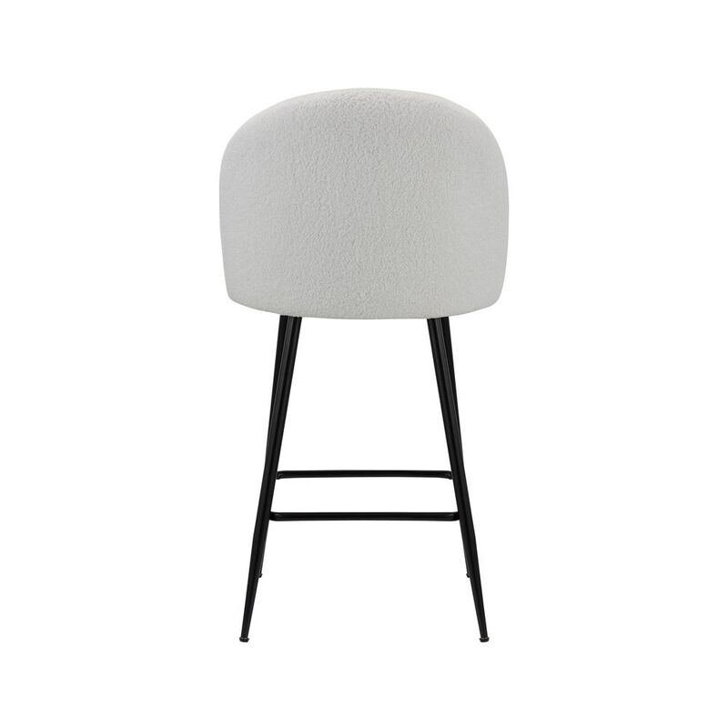 Teddy Fabric 26''H Stool With Metal Leg, Set Of 2