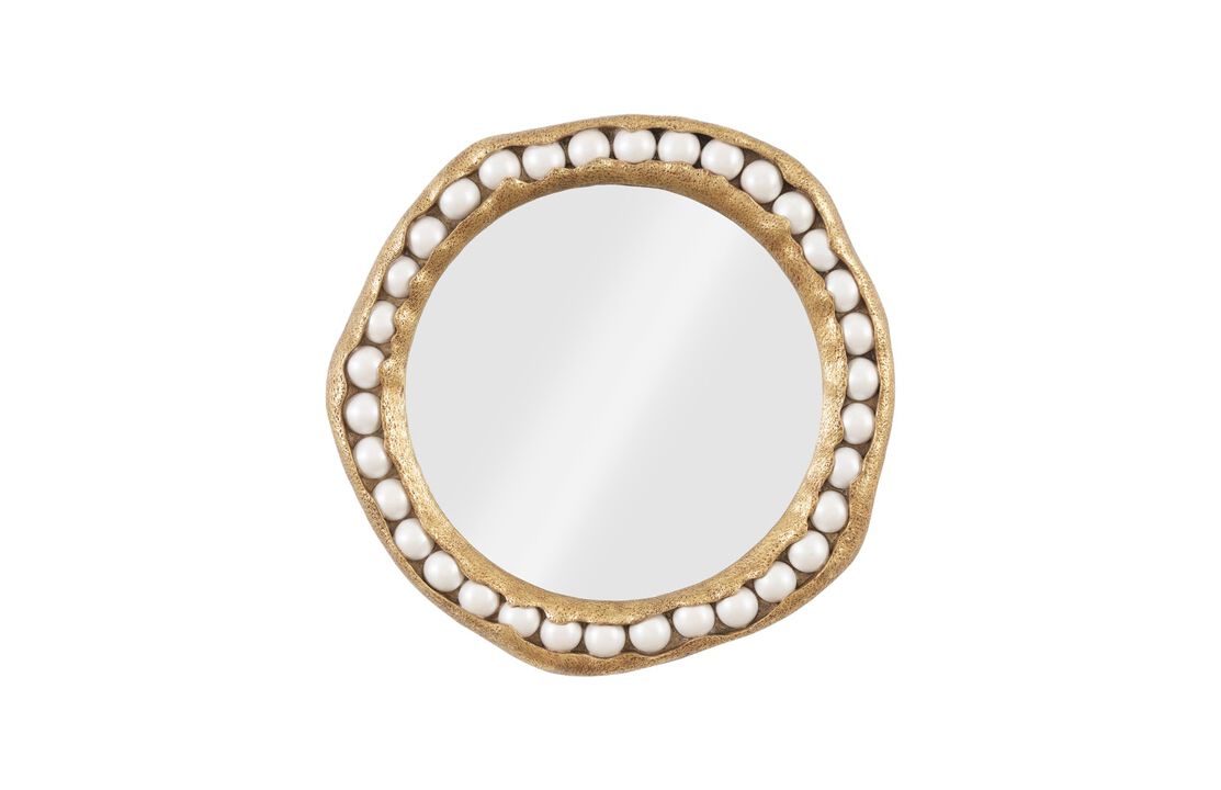 Pearl Mirror in Gold Leaf