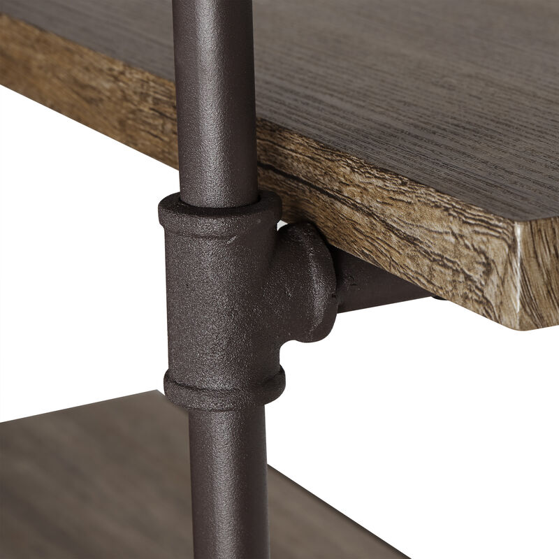 Two Tier Industrial Pipe Wall Shelf