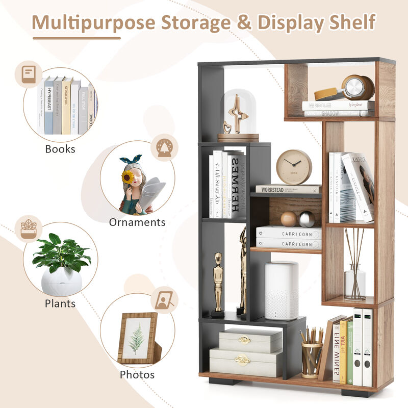 47-Inch Tall Bookshelf for Home Office Living Room