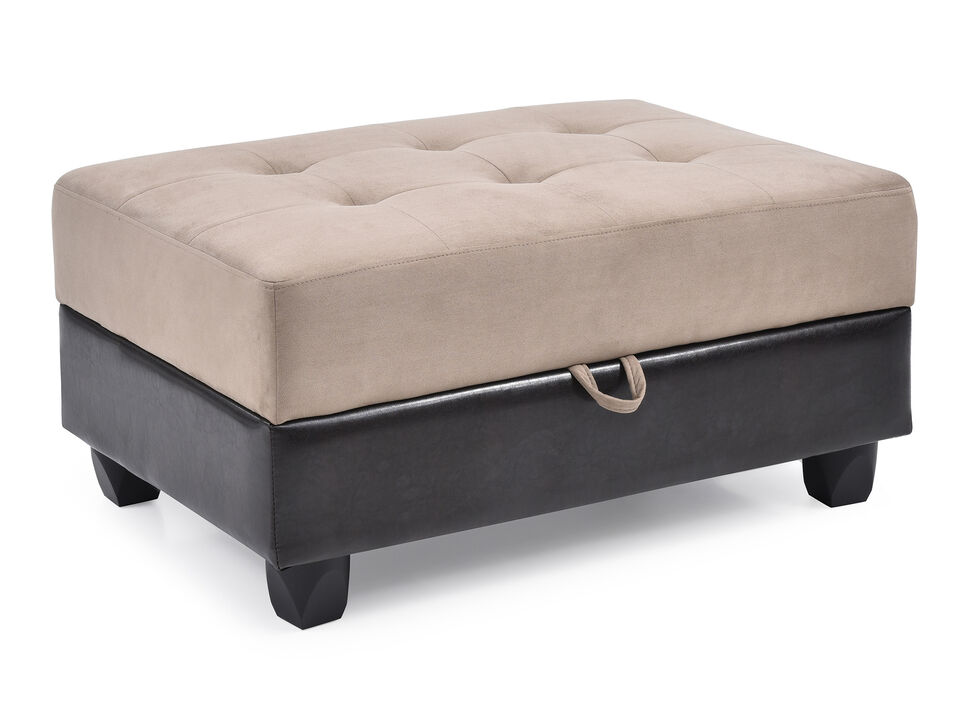 Gallant Microfiber Upholstered Storage Ottoman