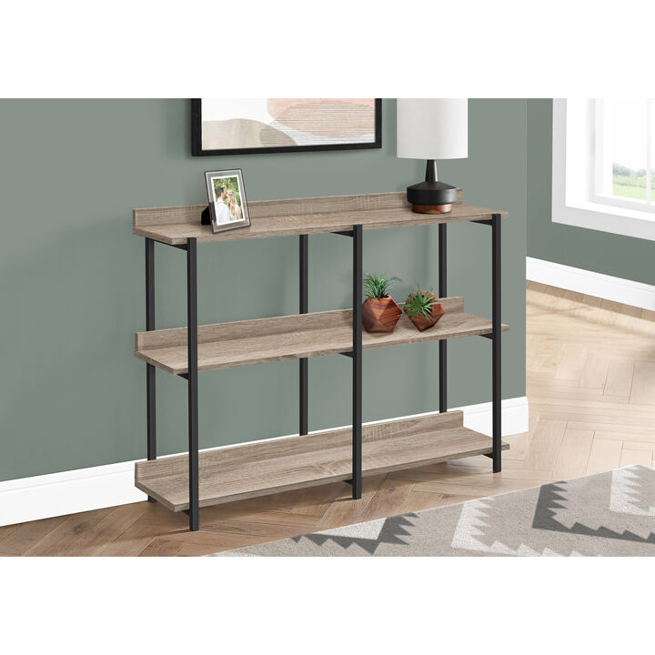 Monarch Specialties I 2218 Accent Table, Console, Entryway, Narrow, Sofa, Living Room, Bedroom, Metal, Laminate, Brown, Black, Contemporary, Modern