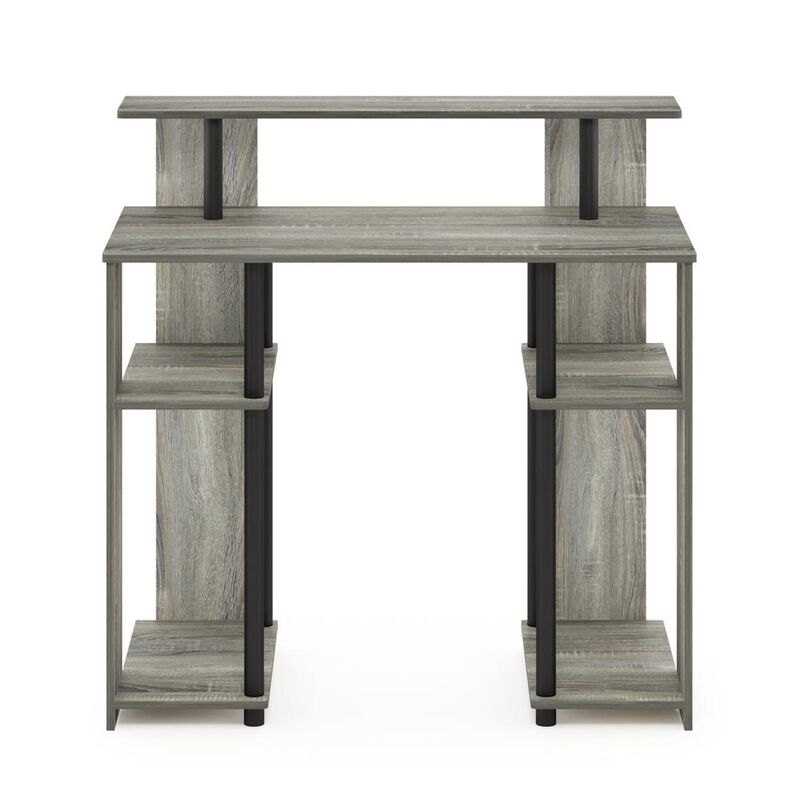 Furinno Furinno JAYA Simple Design Computer Writing Desk, French Oak Grey/Black