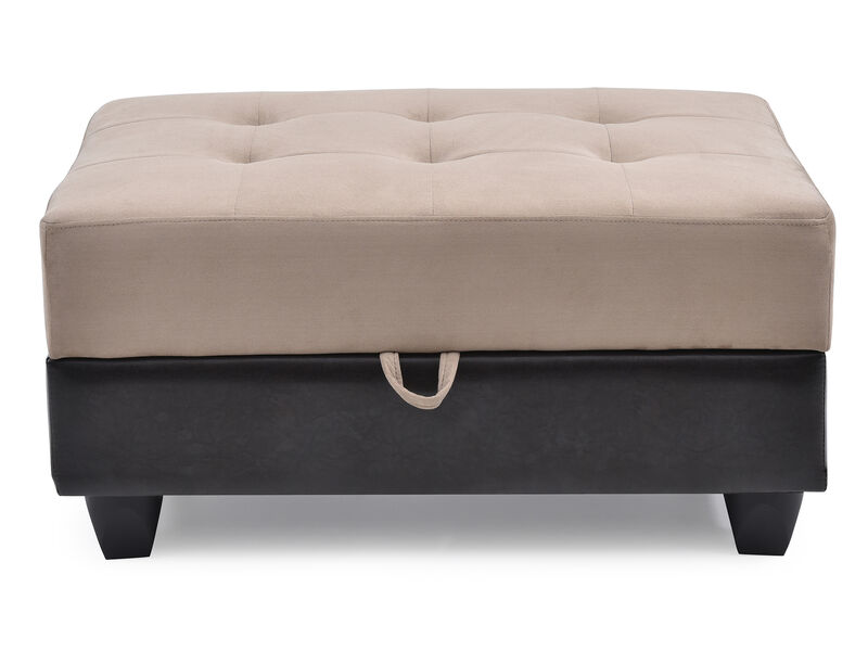 Gallant Microfiber Upholstered Storage Ottoman