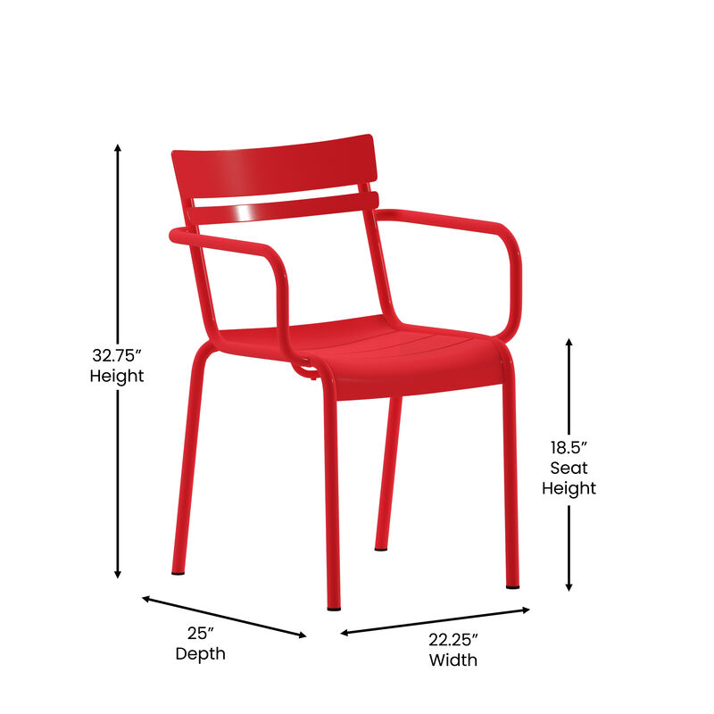 Metal Colorful Restaurant Chairs