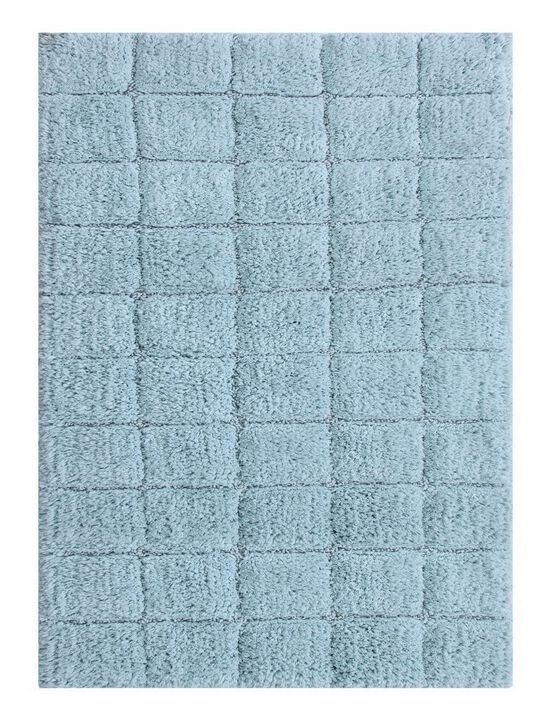 Knightsbridge Summer Tile 220 GSF Non Skid Back Bath Rug 21 x 34 - Natural