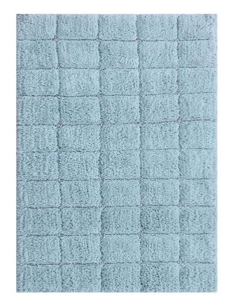 Knightsbridge Summer Tile 220 GSF Non Skid Back Bath Rug 21 x 34 - Natural